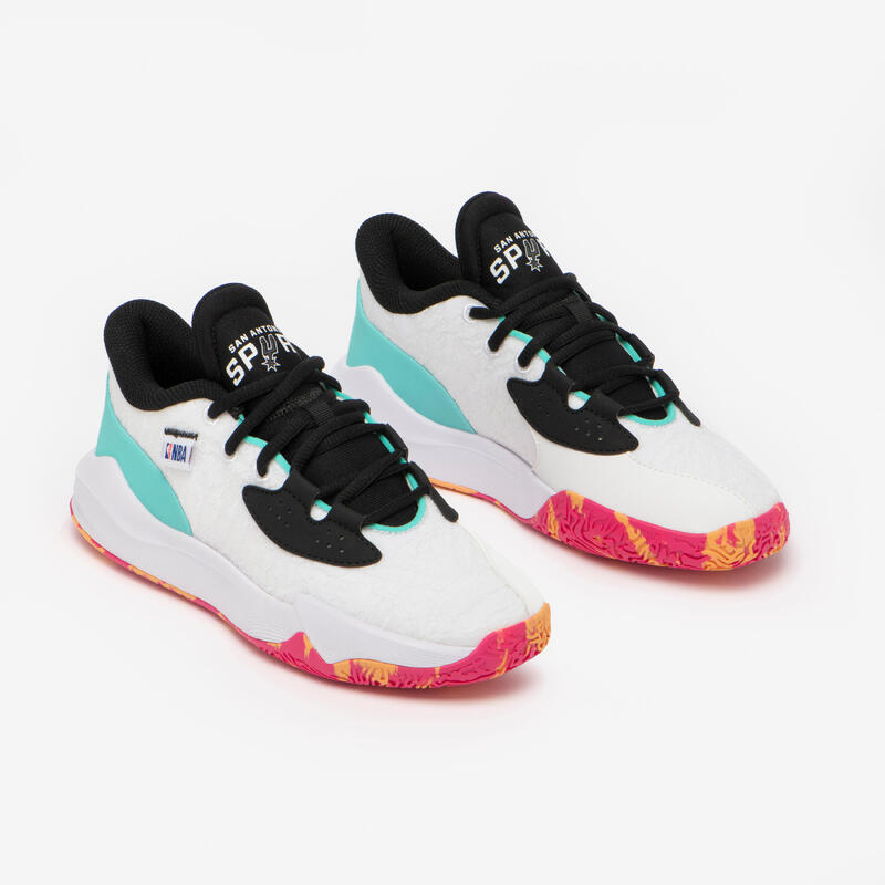 Ghete baschet NBA spurs Fast 900 low-1 Negru-alb Copii