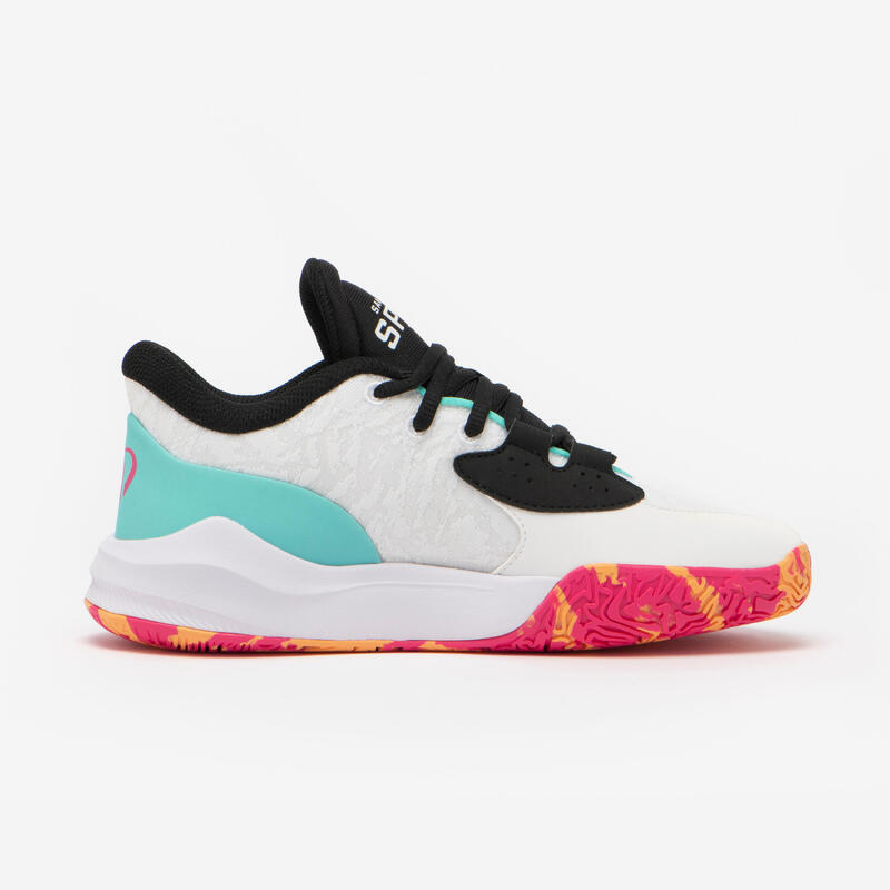 Ghete baschet NBA spurs Fast 900 low-1 Negru-alb Copii