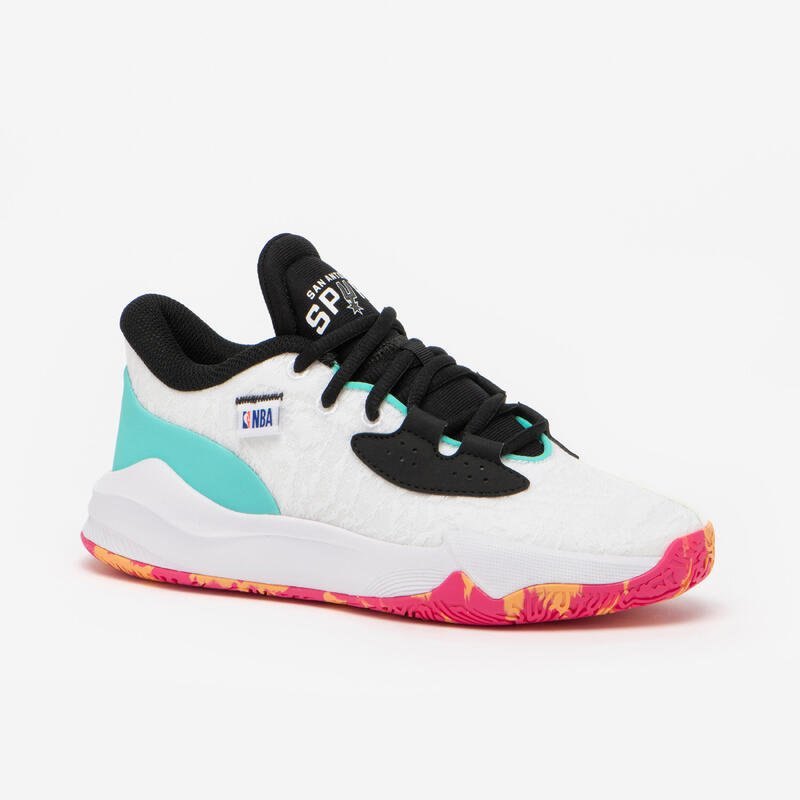 Ghete baschet NBA spurs Fast 900 low-1 Negru-alb Copii