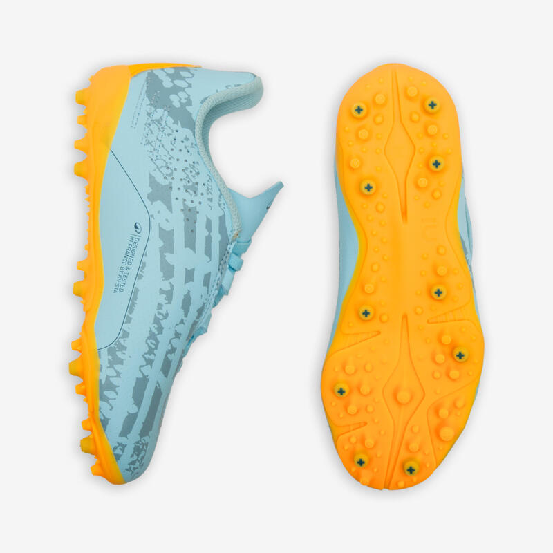 Chaussures de football enfant a scratch viralto i easy mg/ag Bleue