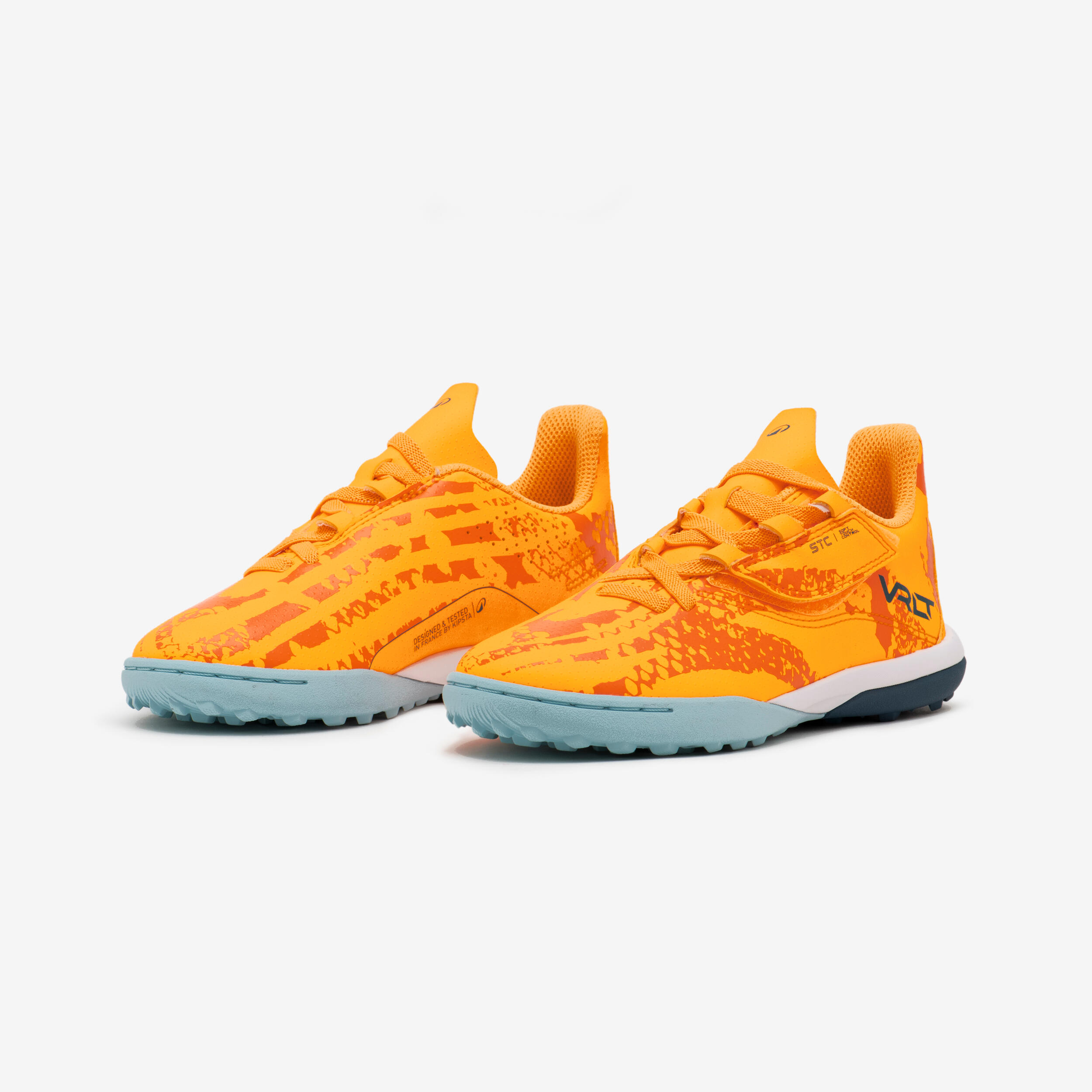 CHAUSSURES DE soccer ENFANT A SCRATCH VIRALTO I  EASY TURF TF ORANGE 3/11