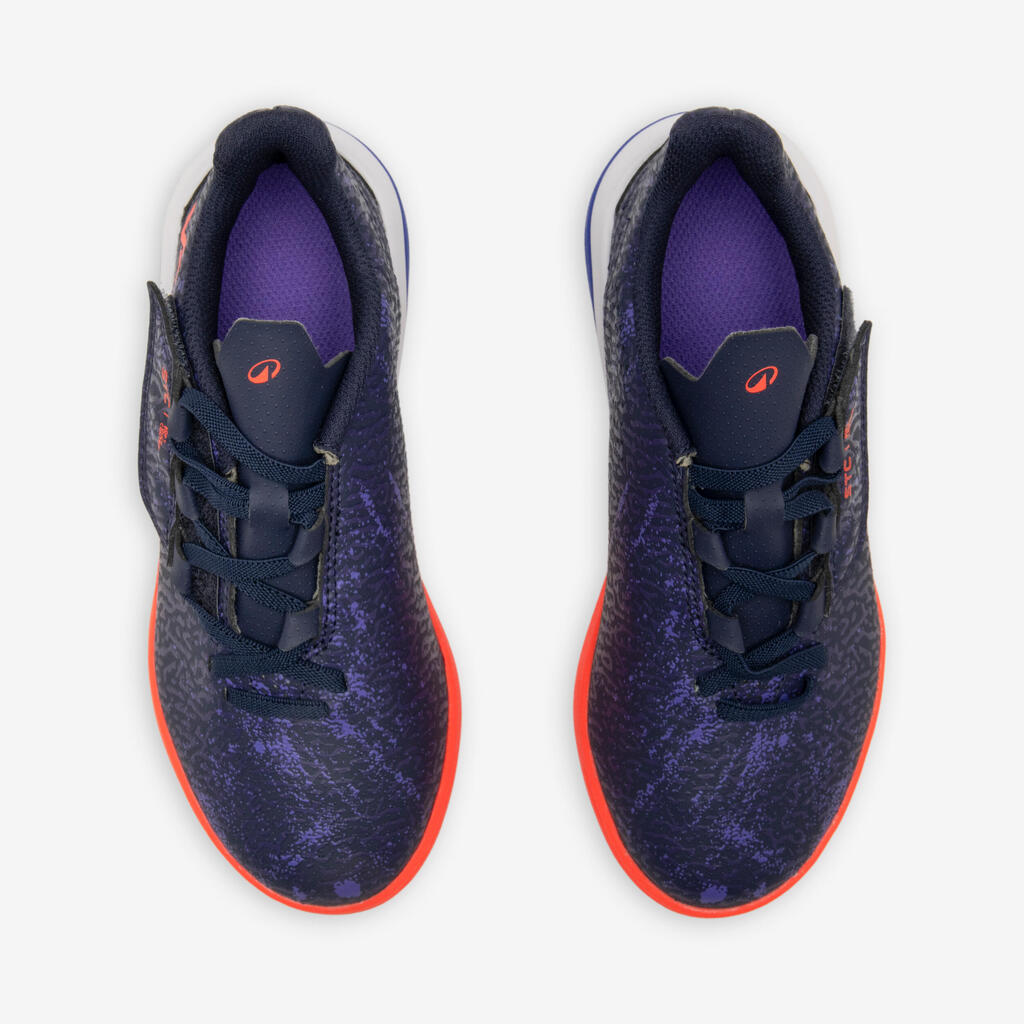 CHAUSSURES DE FOOTBALL ENFANT A SCRATCH VIRALTO I  EASY TURF TF VIOLET
