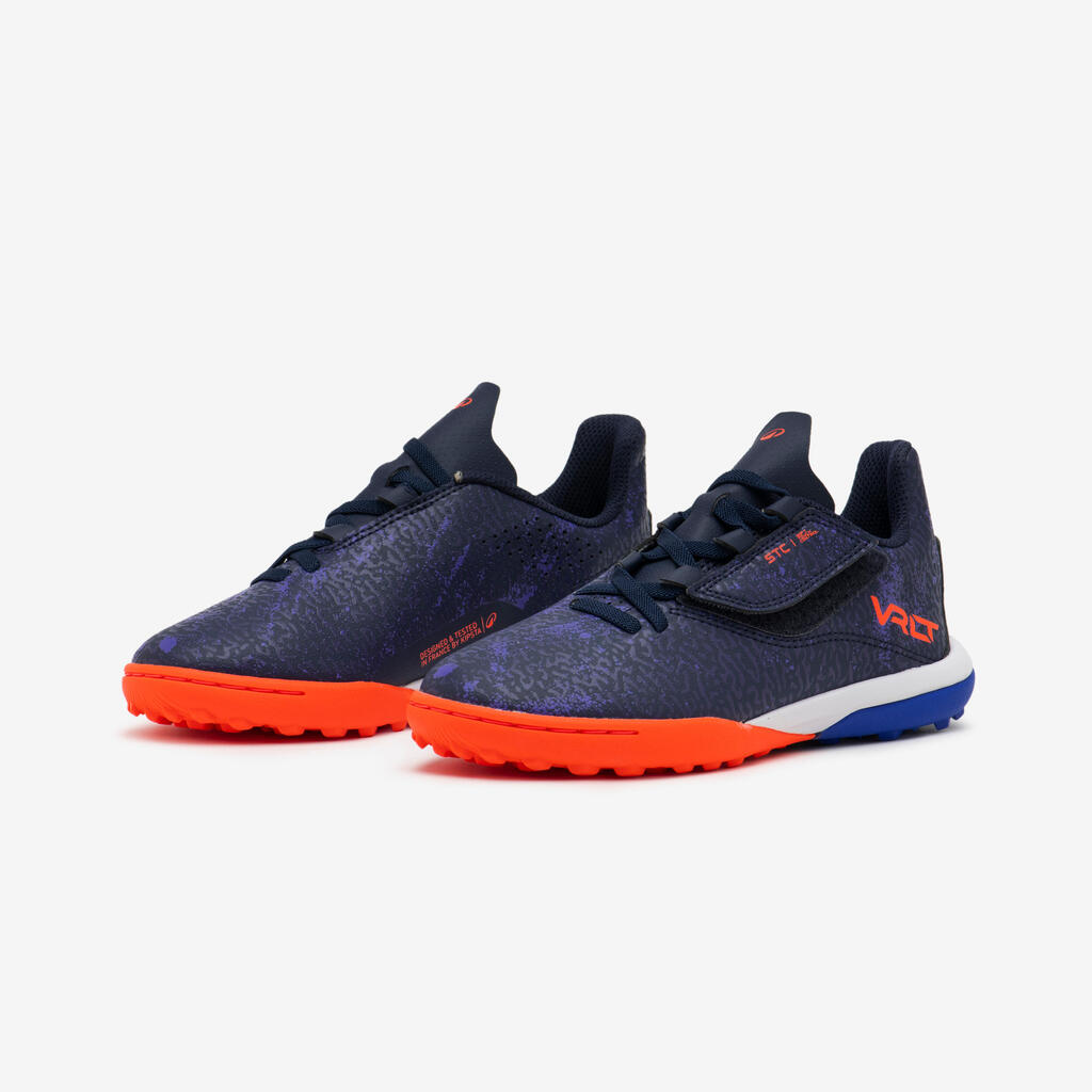 CHAUSSURES DE FOOTBALL ENFANT A SCRATCH VIRALTO I  EASY TURF TF VIOLET