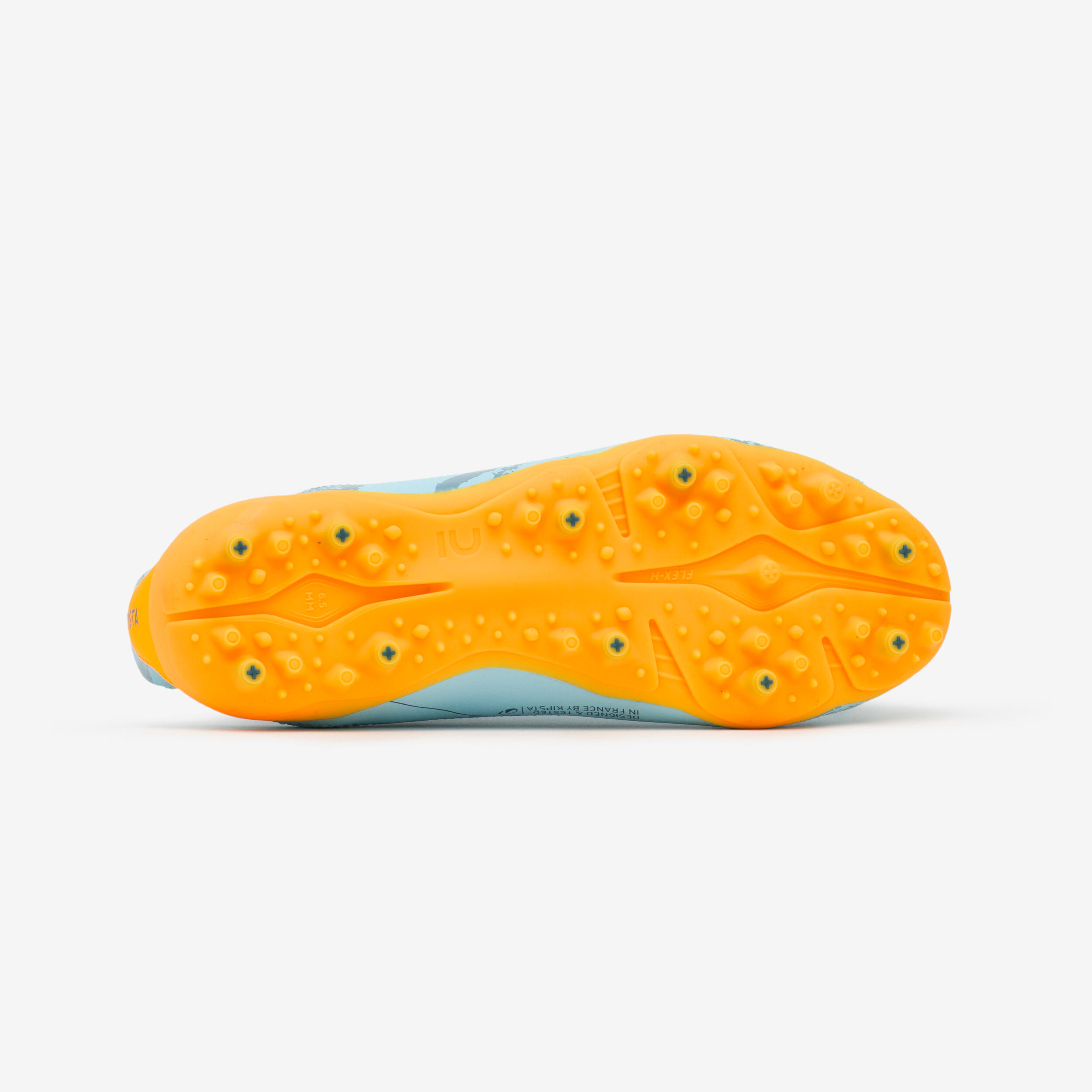 BOTAS DE FÚTBOL NIÑO CON CORDONES VIRALTO I MG/AG AZUL CLARO 4/10