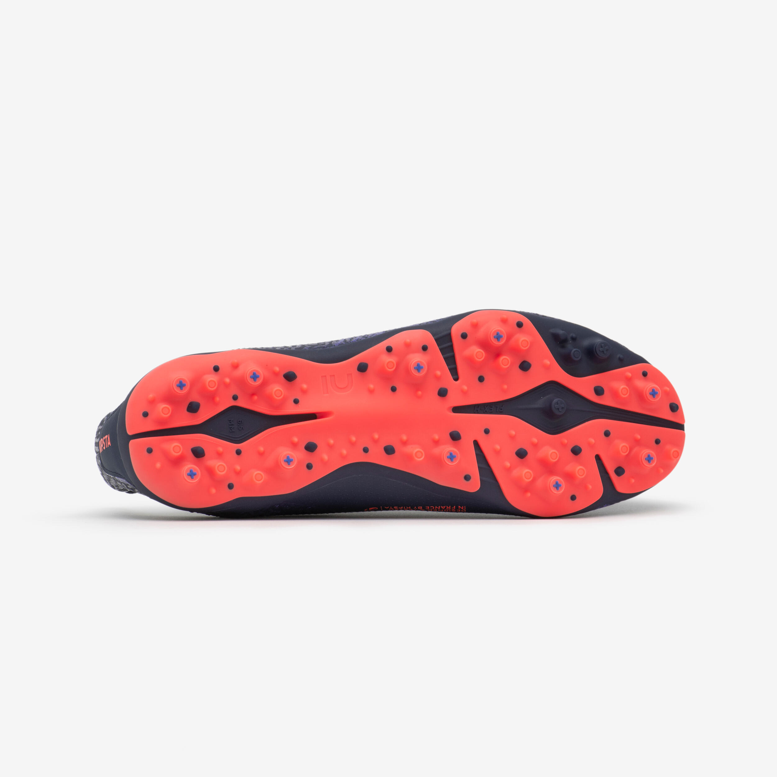 Chaussures de soccer  enfant a lacets, Viralto I MG/AG bleu 4/9