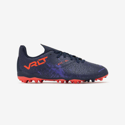BOTAS DE FÚTBOL NIÑO CON CORDONES VIRALTO I MG/AG NARANJA Y AZUL