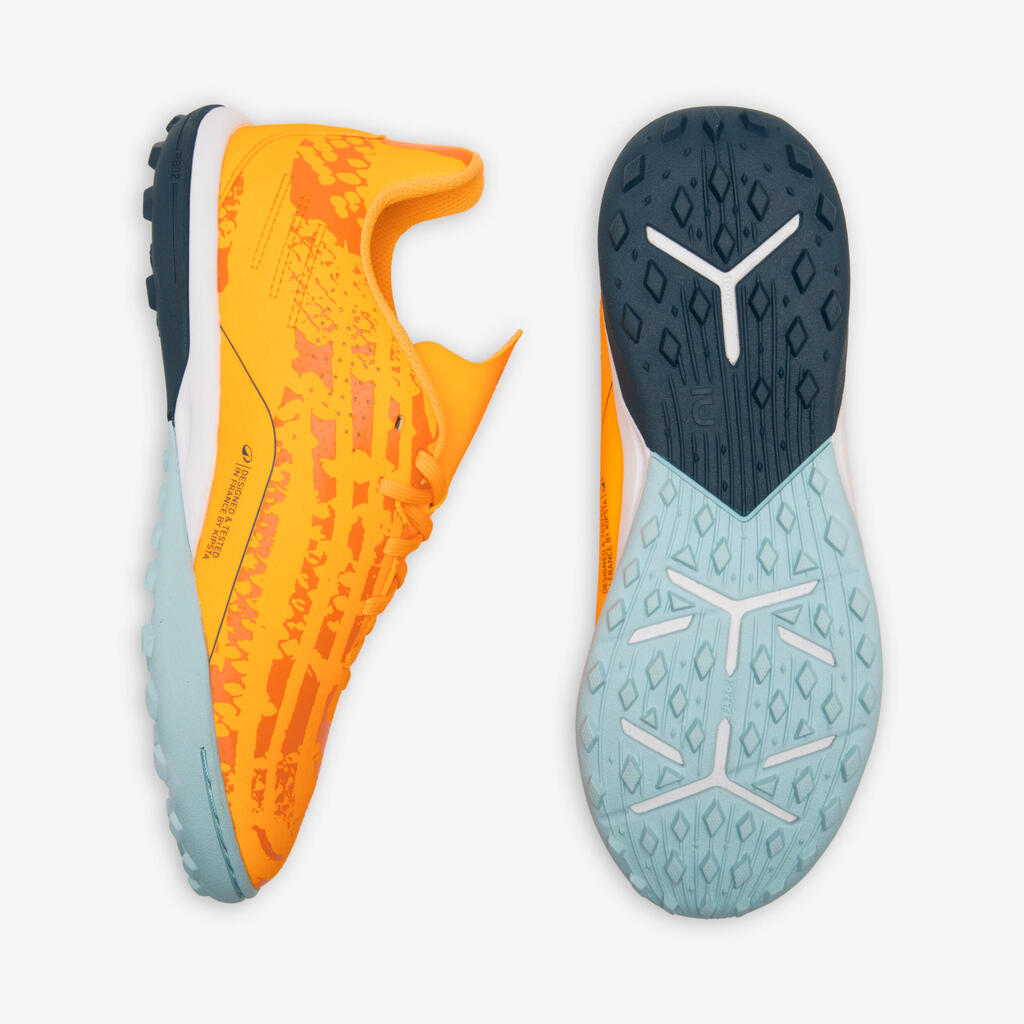 Chaussures de football enfant a lacets viralto i turf tf orange