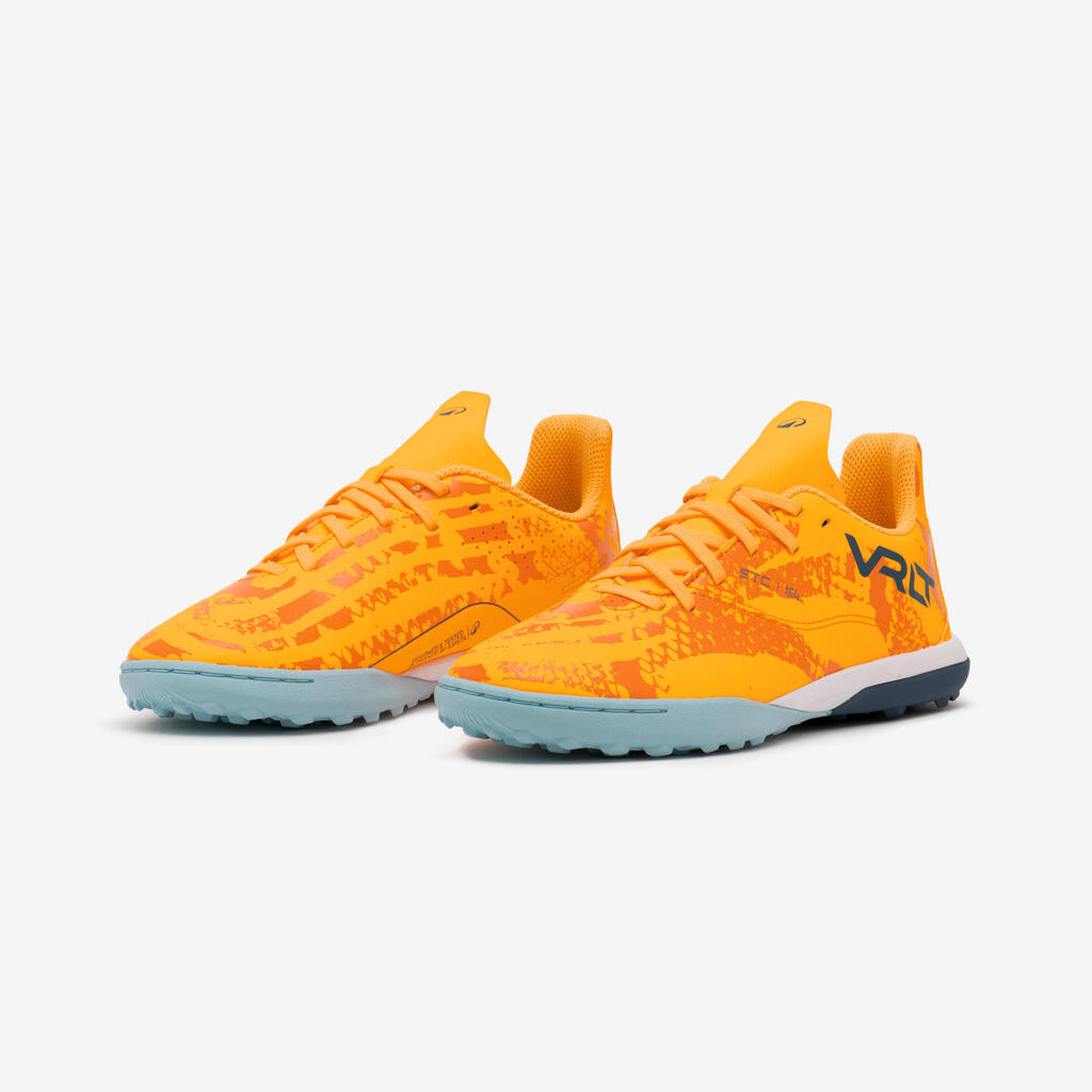 Chaussures de football enfant a lacets viralto i turf tf violet