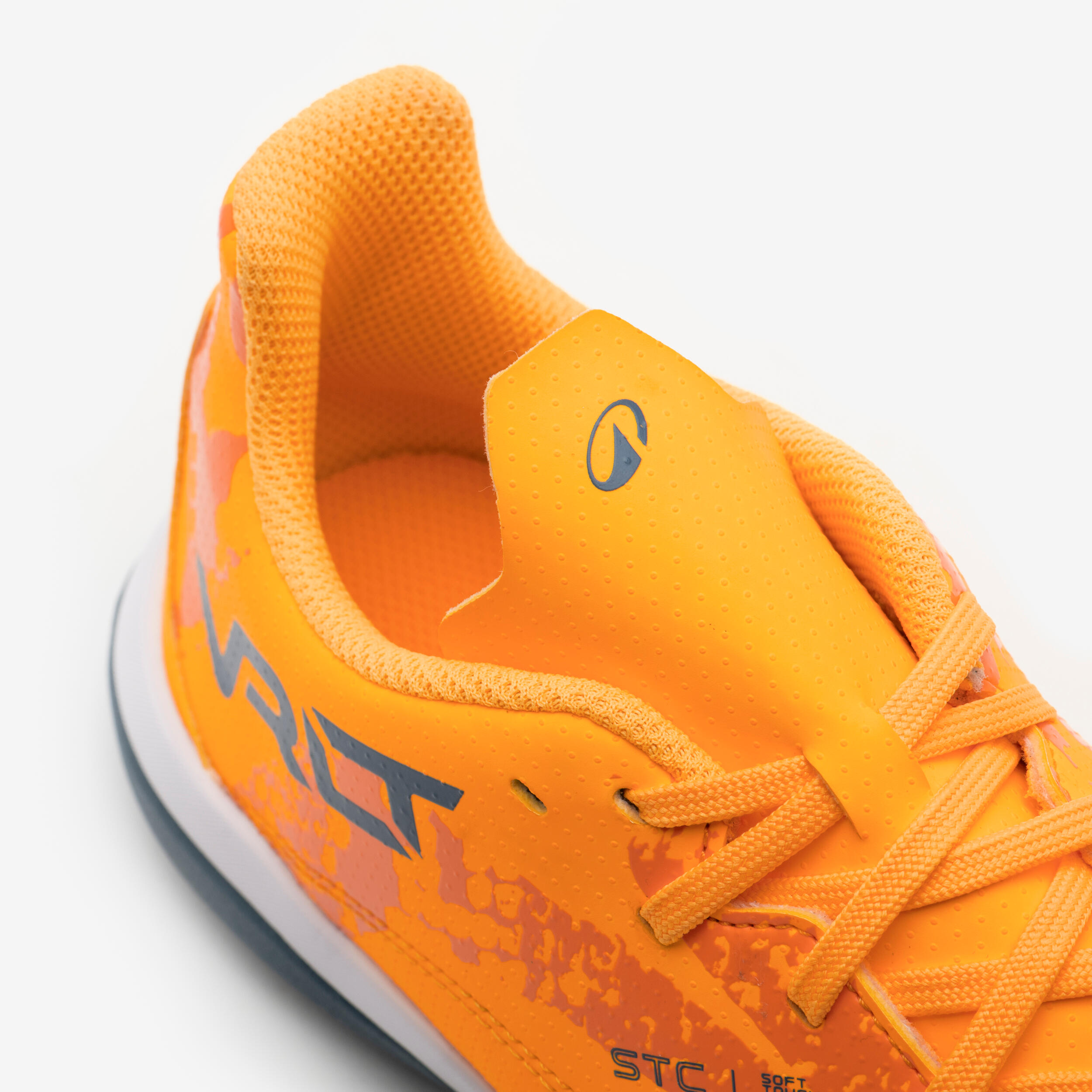 Kids' Lace-Up Football Boots Viralto I Turf TF - Orange