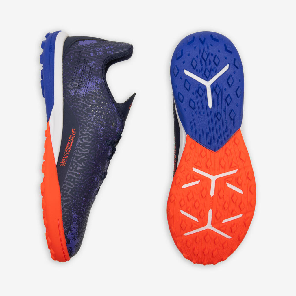 Chaussures de football enfant a lacets viralto i turf tf violet