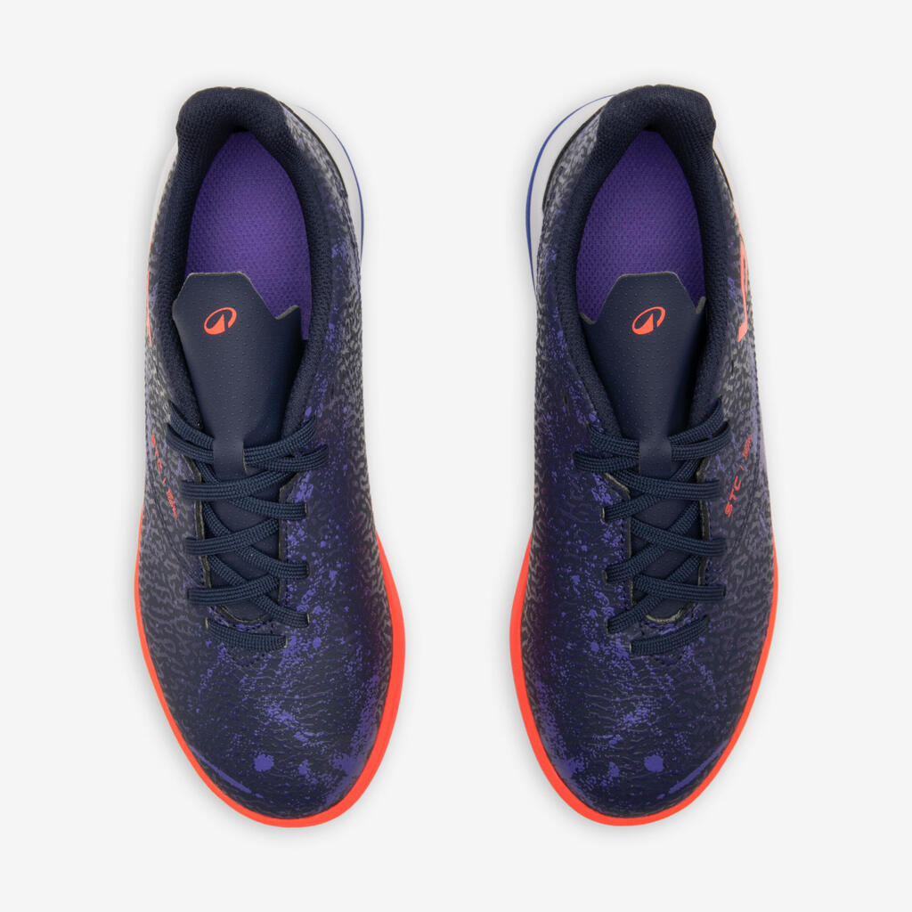 Chaussures de football enfant a lacets viralto i turf tf violet