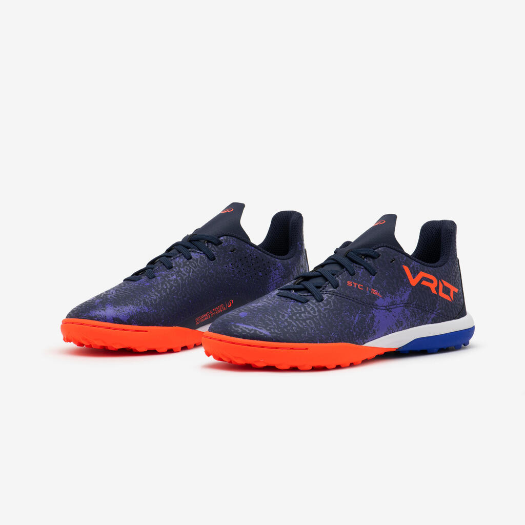 Chaussures de football enfant a lacets viralto i turf tf violet