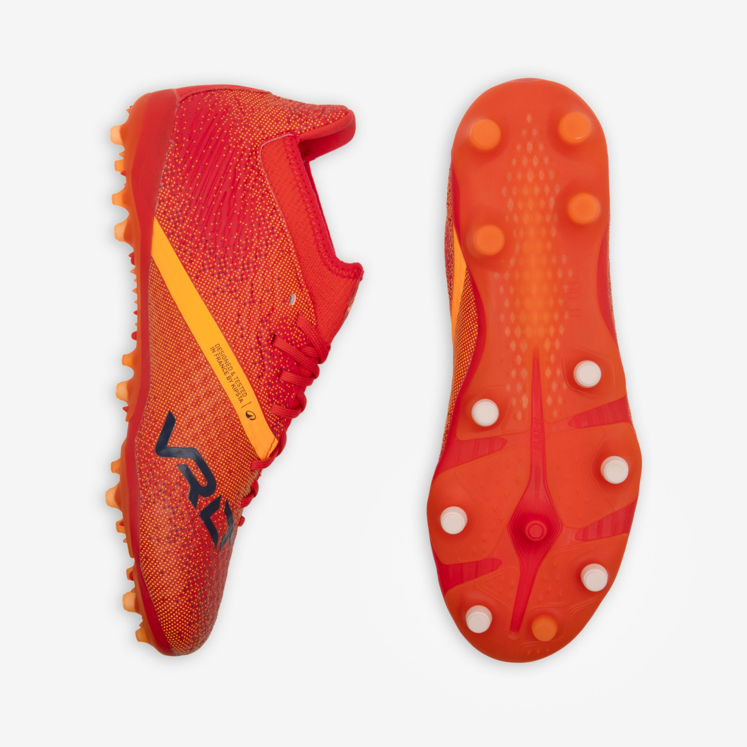 Scarpe calcio comfort bambini VIRALTO III FG rosse  8/10