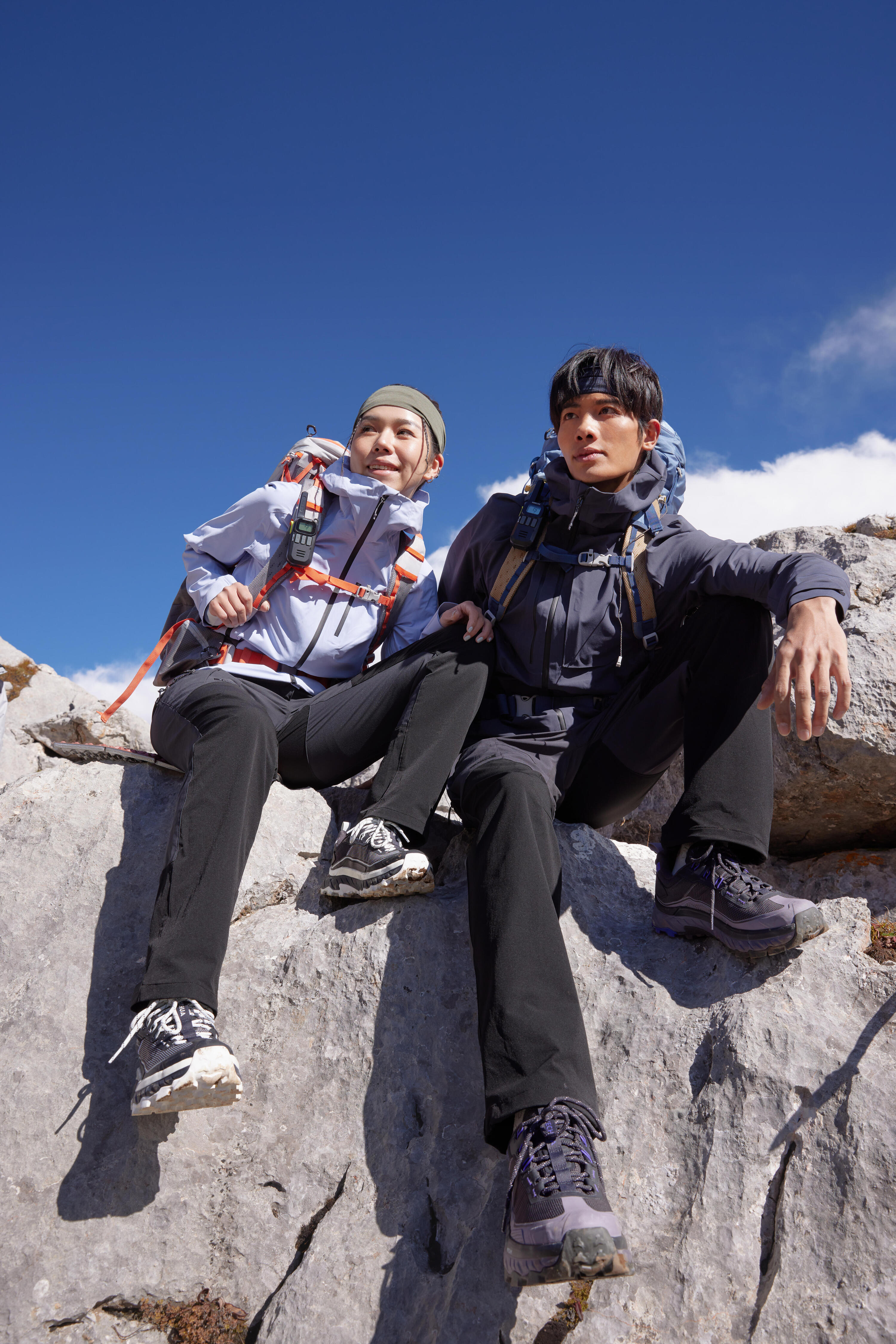Scarpe trekking donna MH900 impermeabili grigio bianche 9/18