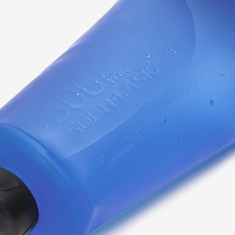 Lauf-Trinkflasche 500 ml für 8-l-Trailrucksack mit Trinkhalm - türkis
