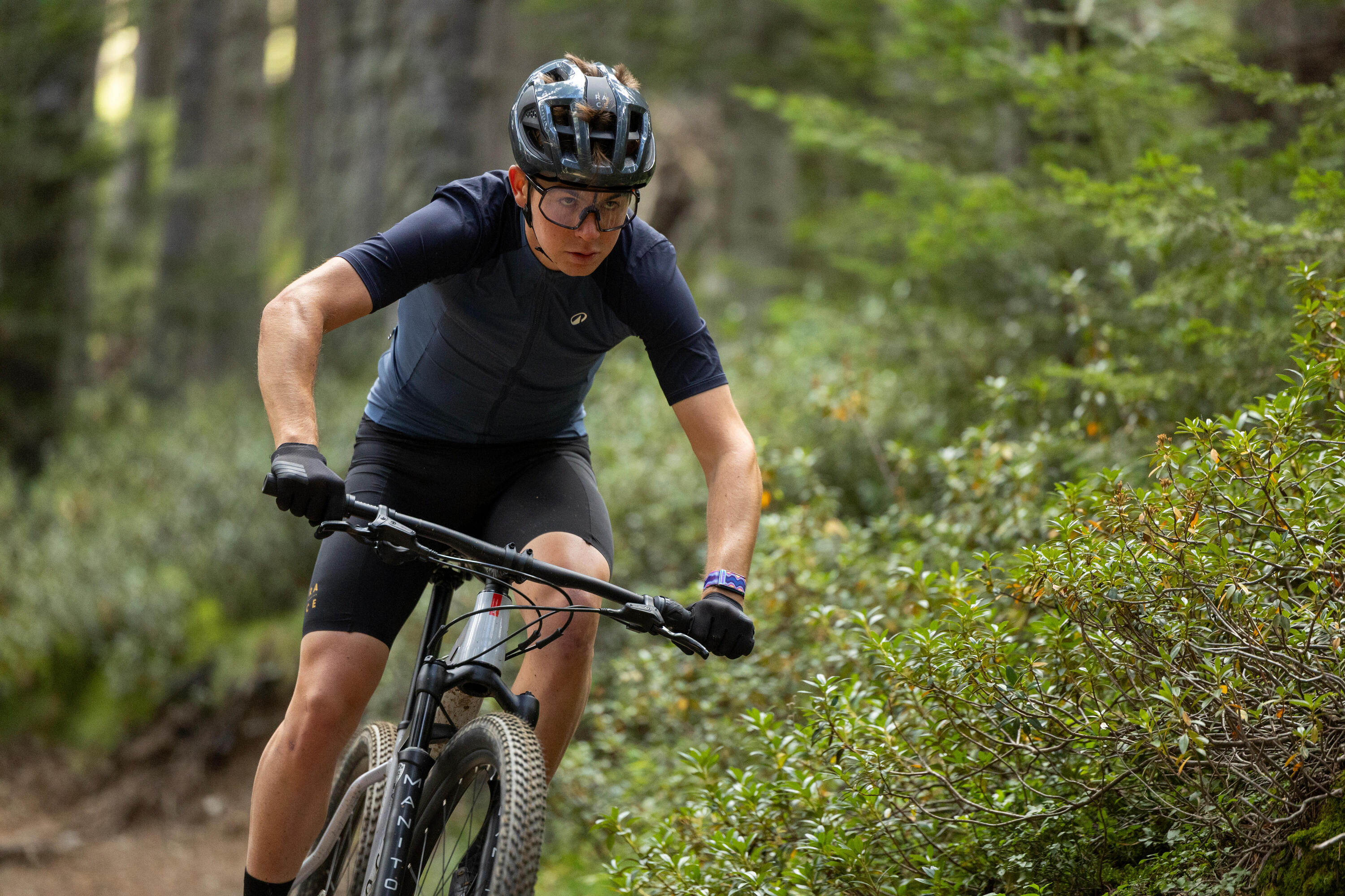Guanti mtb 100 traspiranti neri 11/12
