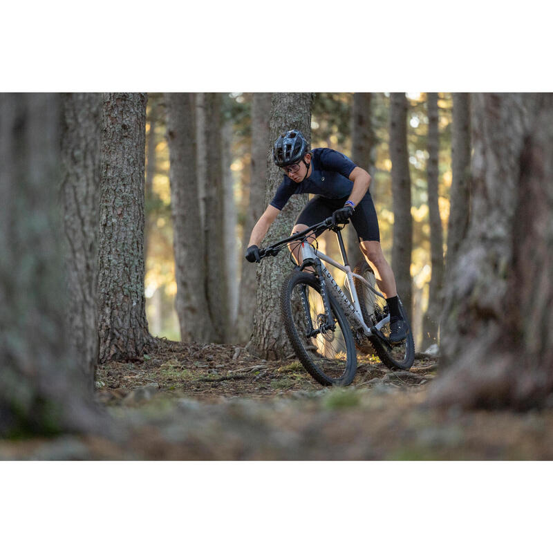 MTB Fahrradhelm - XC Race grau/schwarz 