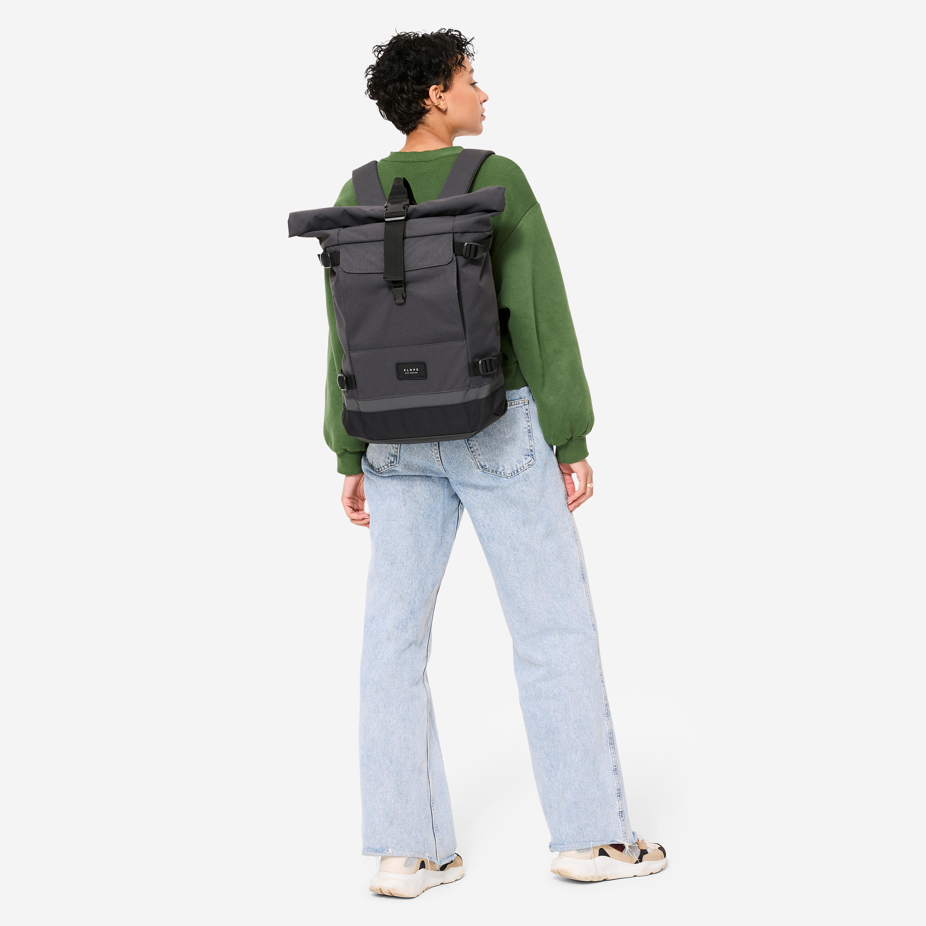 Cycling Single Pannier Rack Backpack 25 L - BTWIN