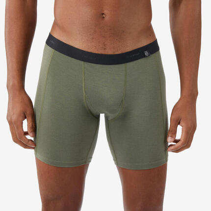 Sous-vêtement boxer en laine mérinos de trek montagne mt500 - homme