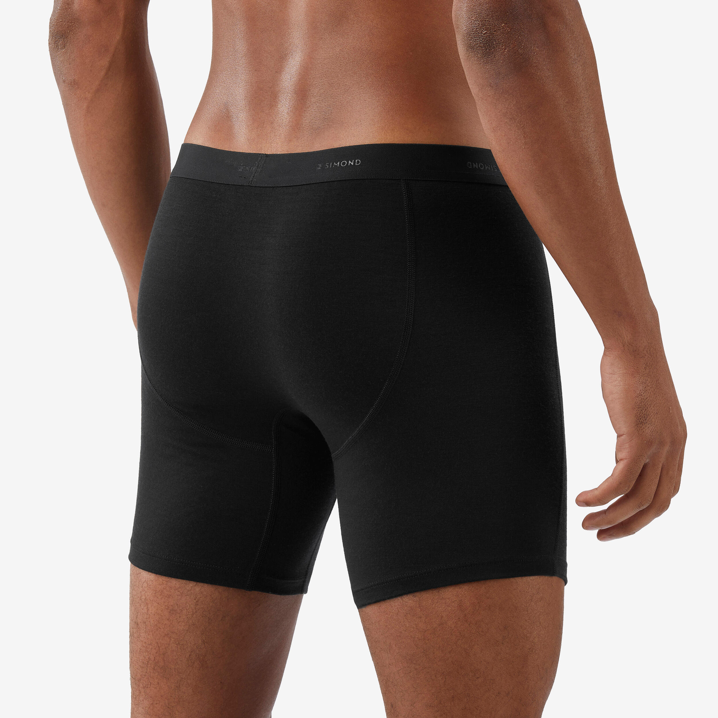 Caleçon de randonnée en laine mérinos homme – MT 500 noir - FORCLAZ