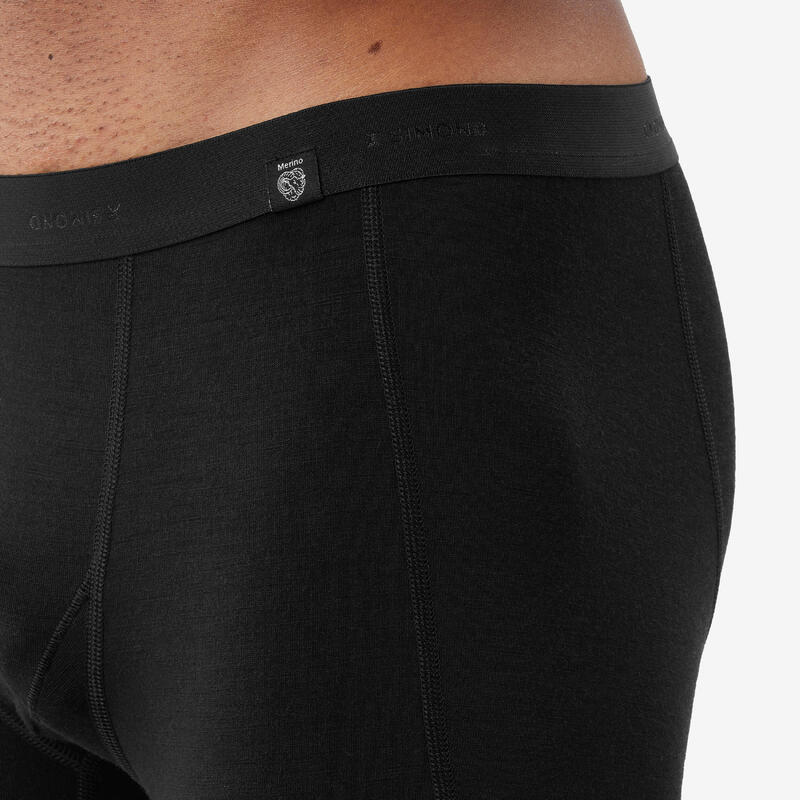 Sous-vêtement boxer en laine mérinos de trek montagne mt500 - homme