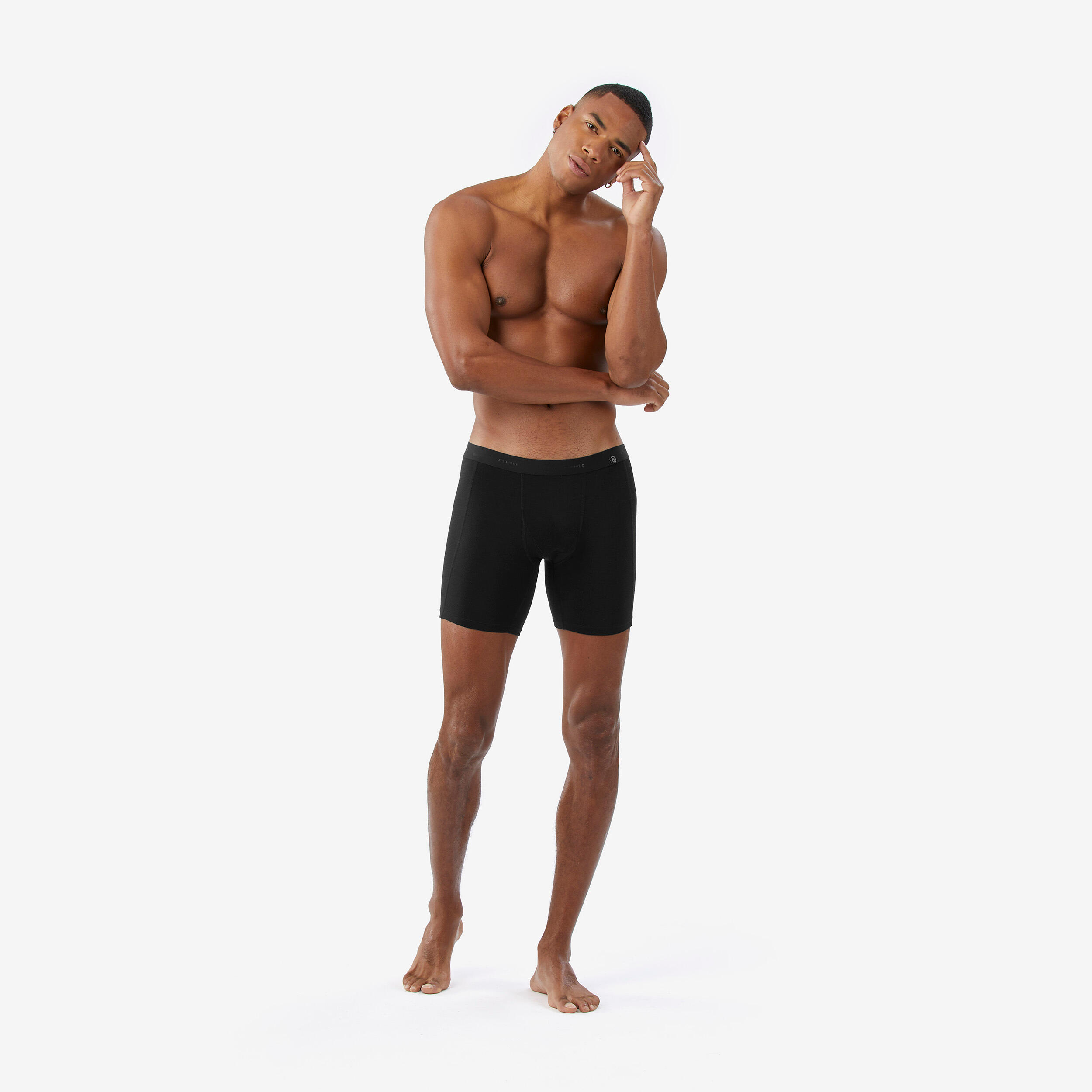 Caleçon de randonnée en laine mérinos homme – MT 500 noir - FORCLAZ