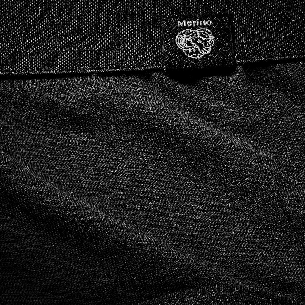 Bokserice za treking Trek 500 od merino vune muške - crne