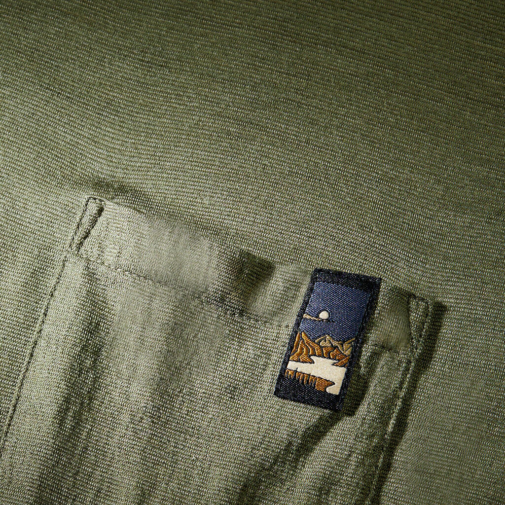 Ανδρικό κοντομάνικο t-shirt πεζοπορίας από 100% μαλλί merino - Μαύρο