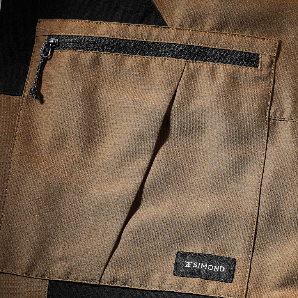 Men’s Durable Trekking Trousers, MT500 - Brown