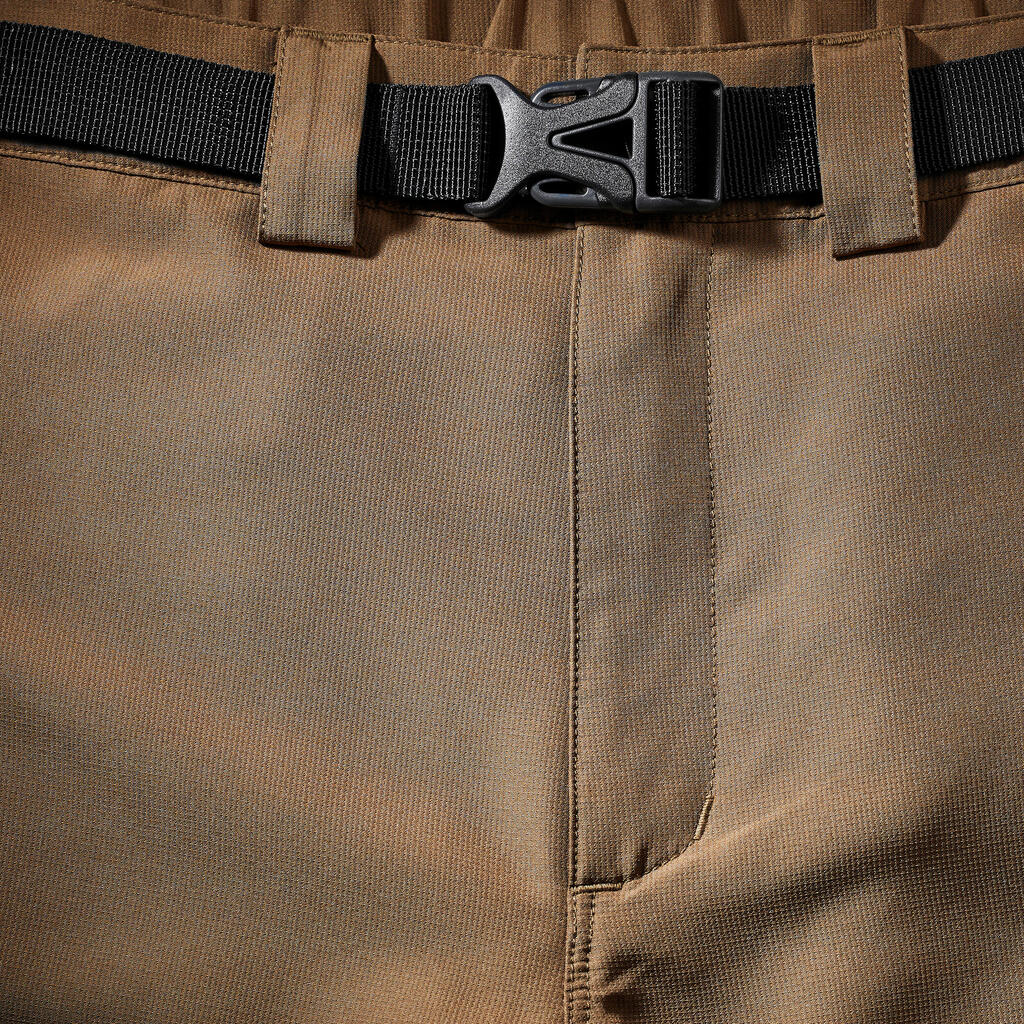 Men’s Durable Trekking Trousers, MT500 - Brown