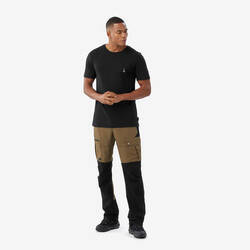 Men's durable brown trekking trousers, MT500