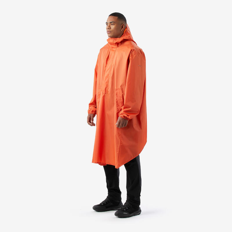 Poncho de chuva de caminhada 60L - MT500 Laranja