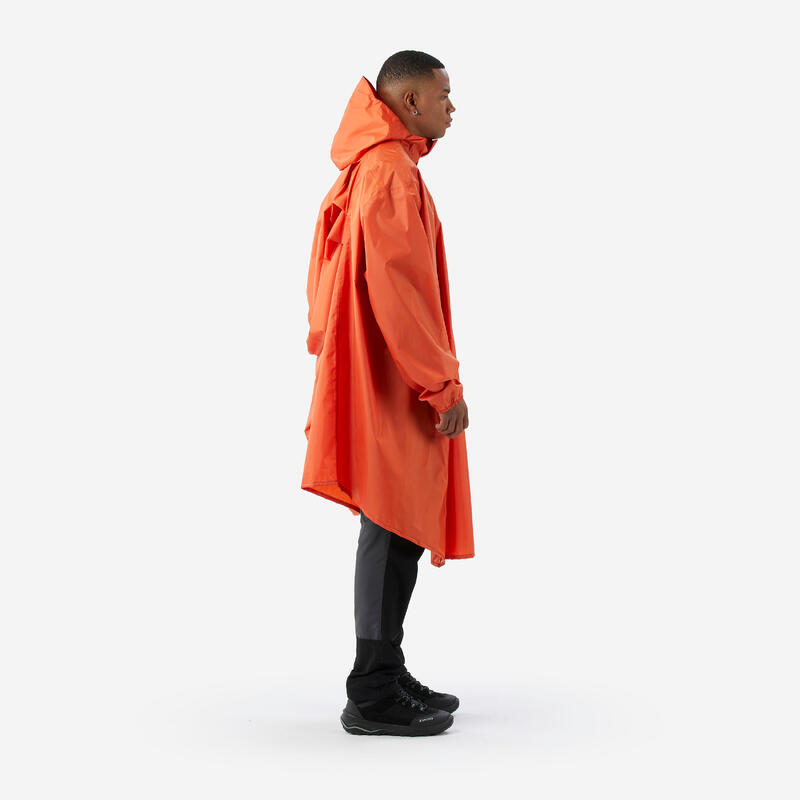 Poncho de chuva de caminhada 60L - MT500 Laranja