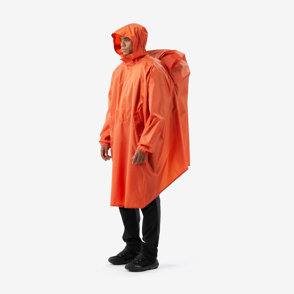 Poncho de pluie de randonnée 60 L, MT500 orange