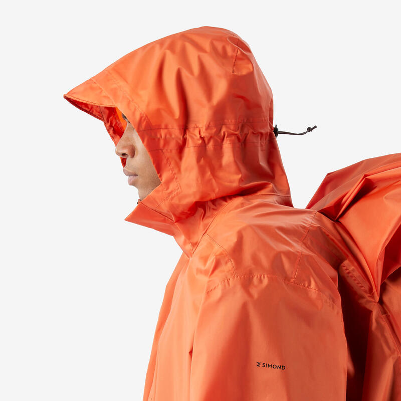 Poncho de chuva de caminhada 60L - MT500 Laranja