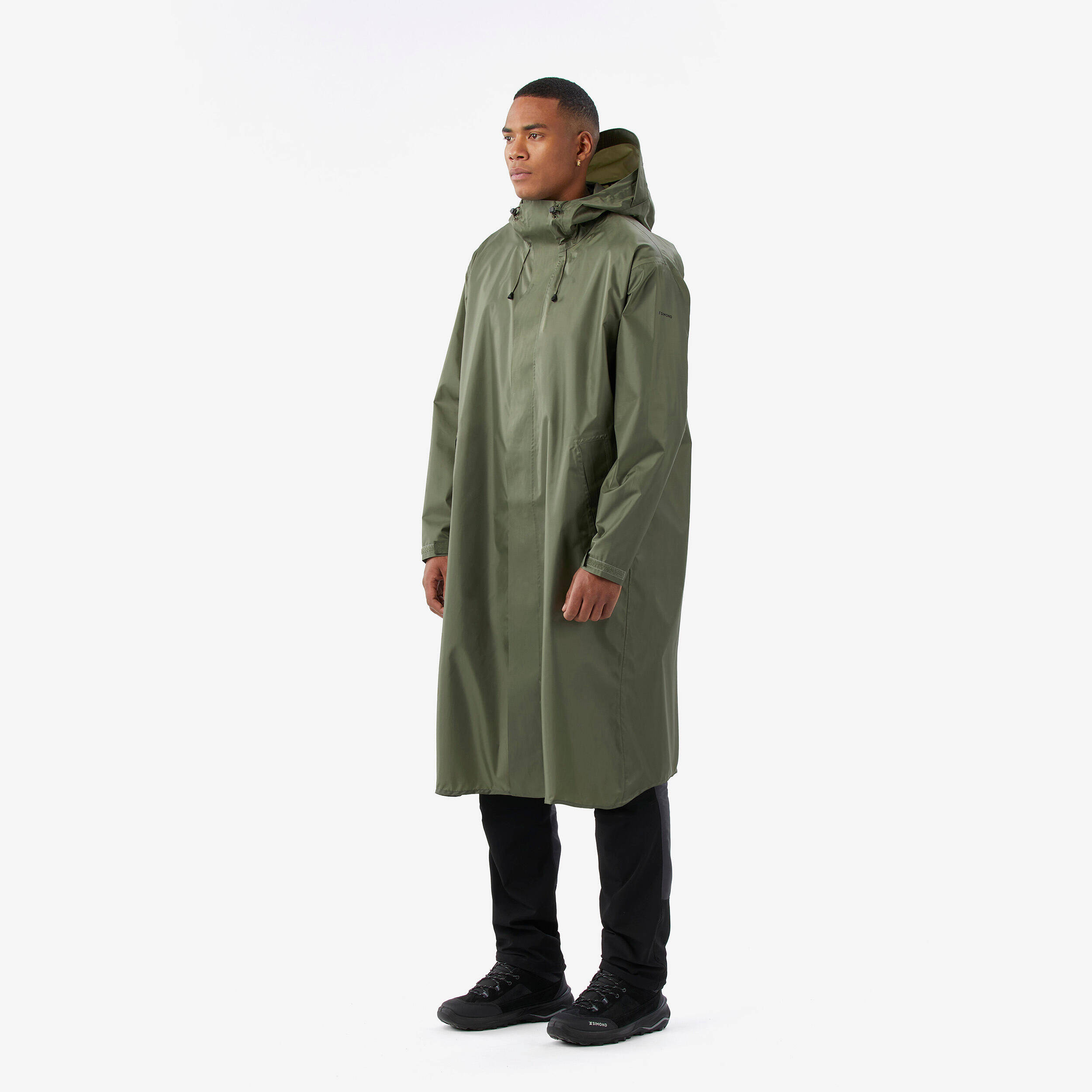 Adjustable rain and hiking poncho, 75 L max, MT900 2.0 Khaki -  4
