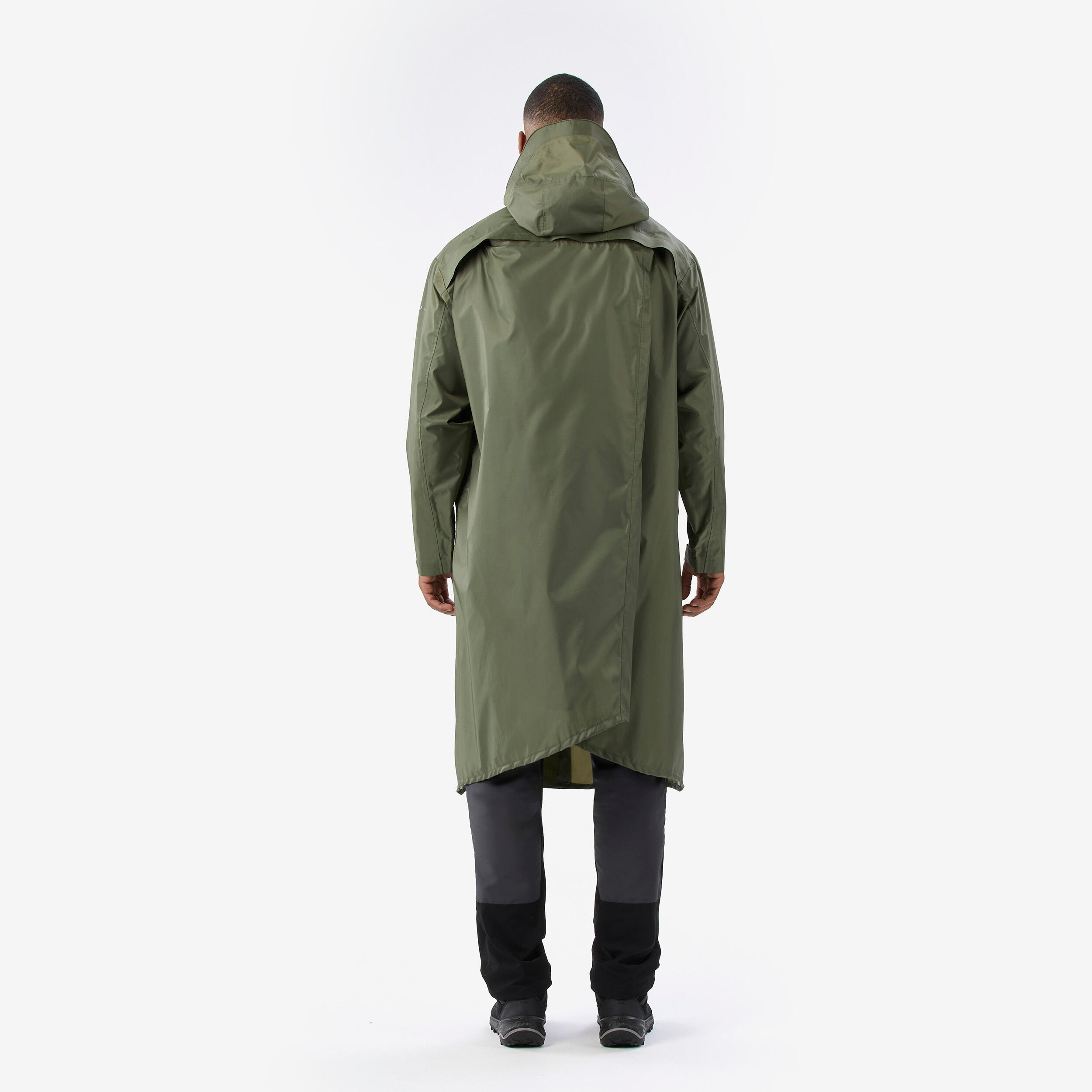 Adjustable rain and hiking poncho, 75 L max, MT900 2.0 Khaki 8/12