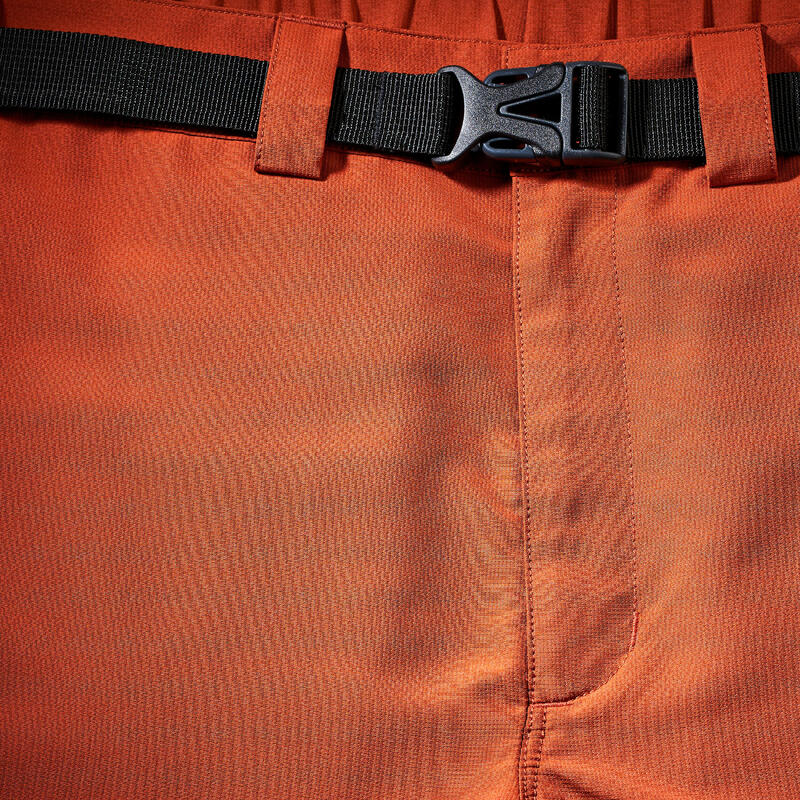 Pantalon Scurt Rezistent Trekking MT500 Portocaliu Bărbați