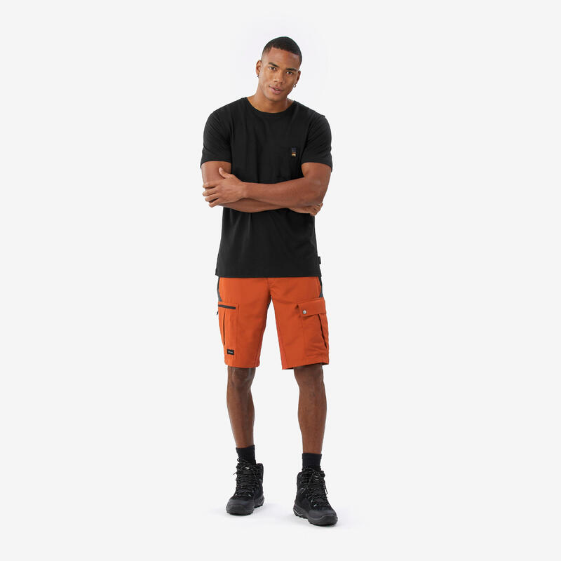 Short de trek résistant homme, MT500 orange