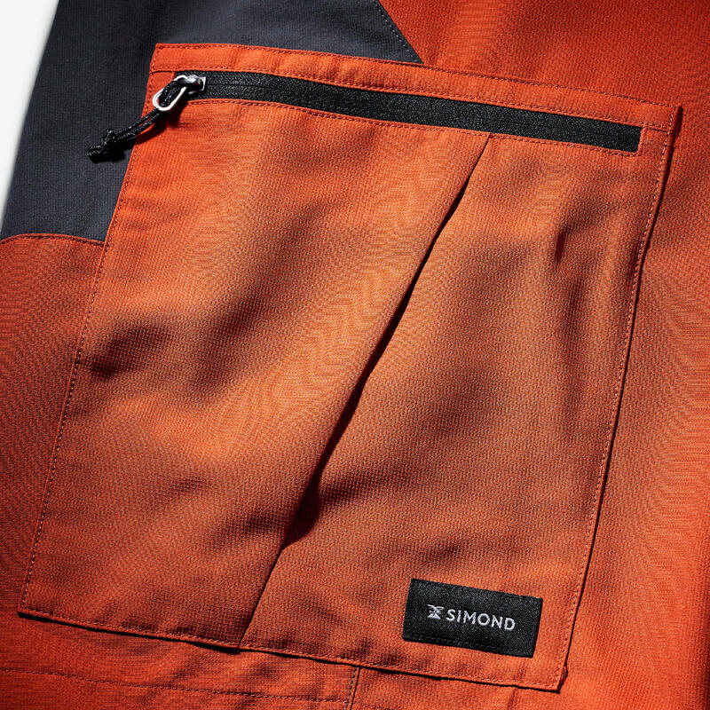 Pantalon Scurt Rezistent Trekking MT500 Portocaliu Bărbați