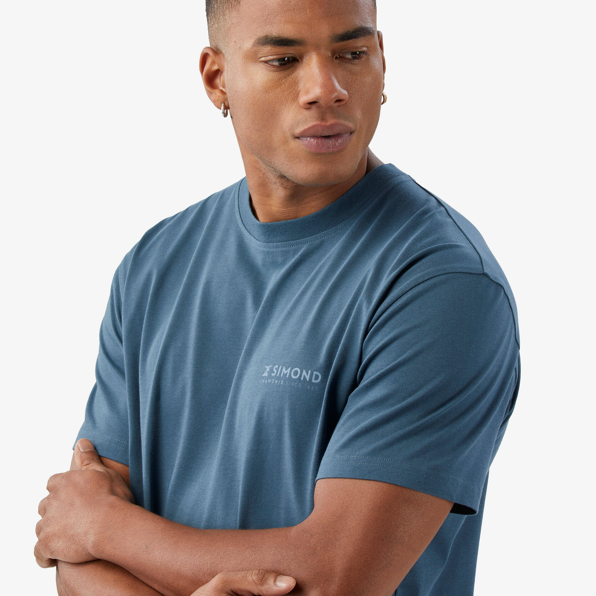 Men’s climbing durable T-shirt, Vertika blue -  3