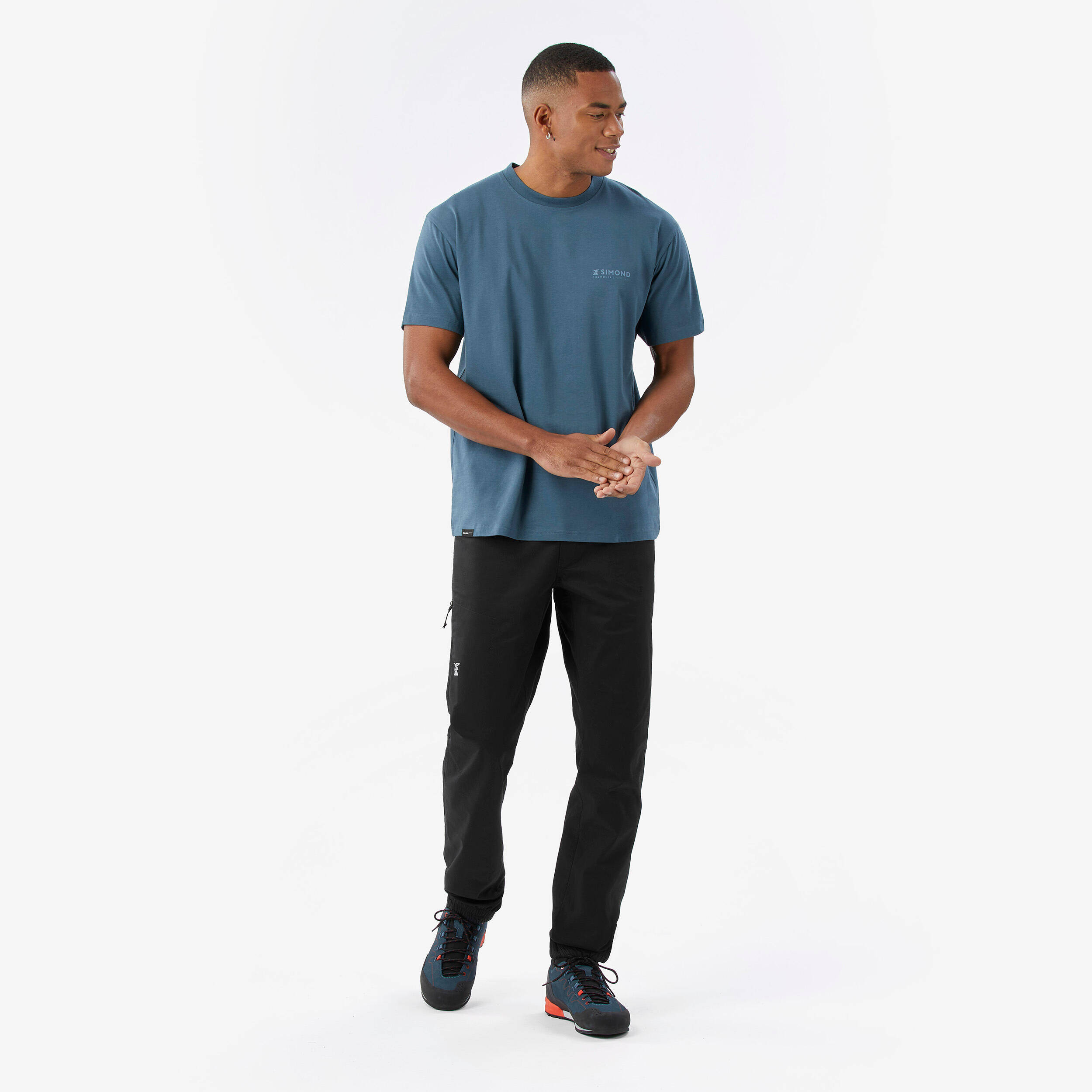 Men’s climbing durable T-shirt, Vertika blue -  2