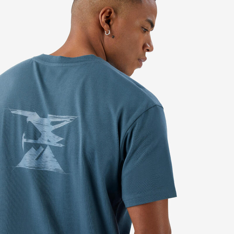 T-shirt d'escalade résistant homme, Vertika bleu