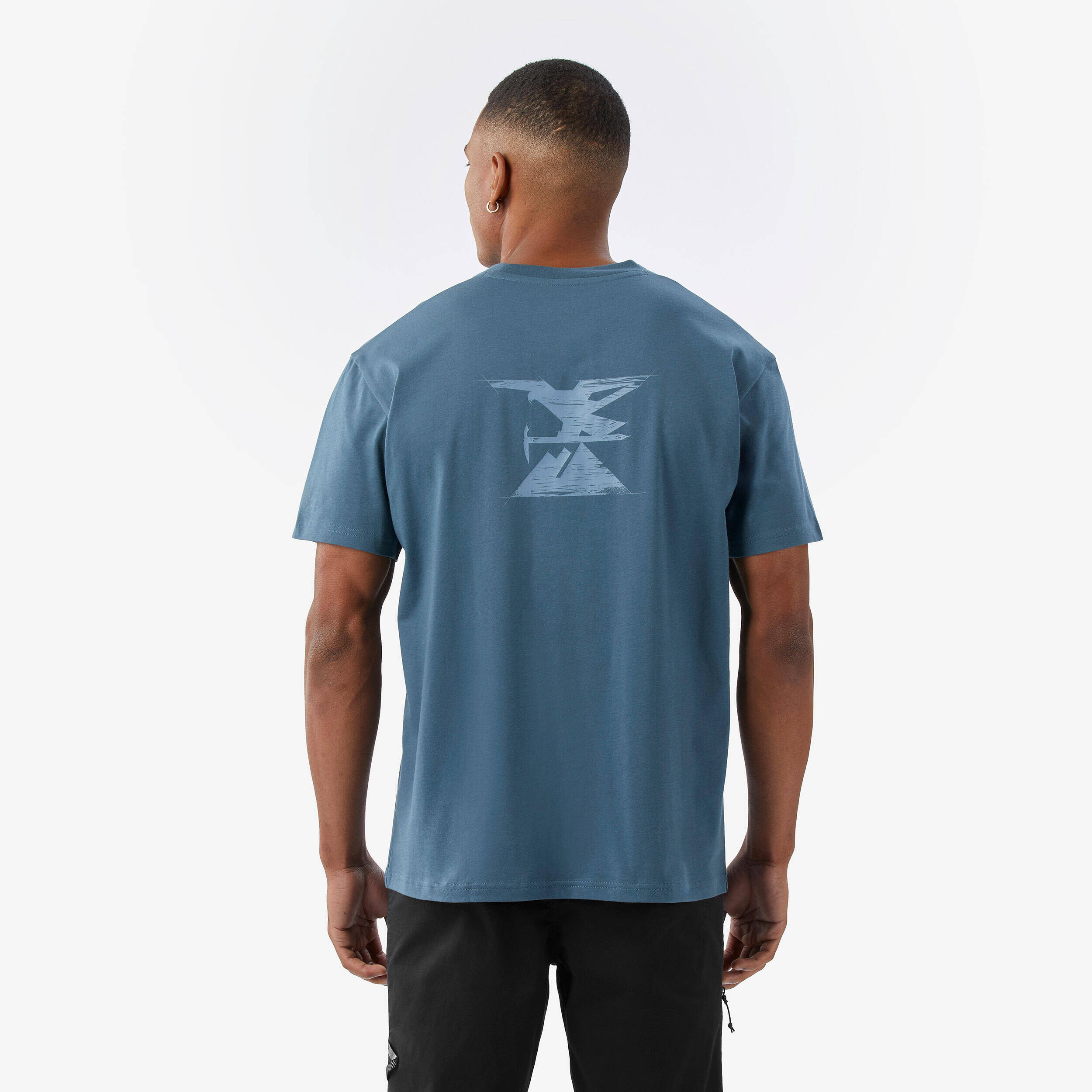 Men’s climbing durable T-shirt, Vertika blue -  4