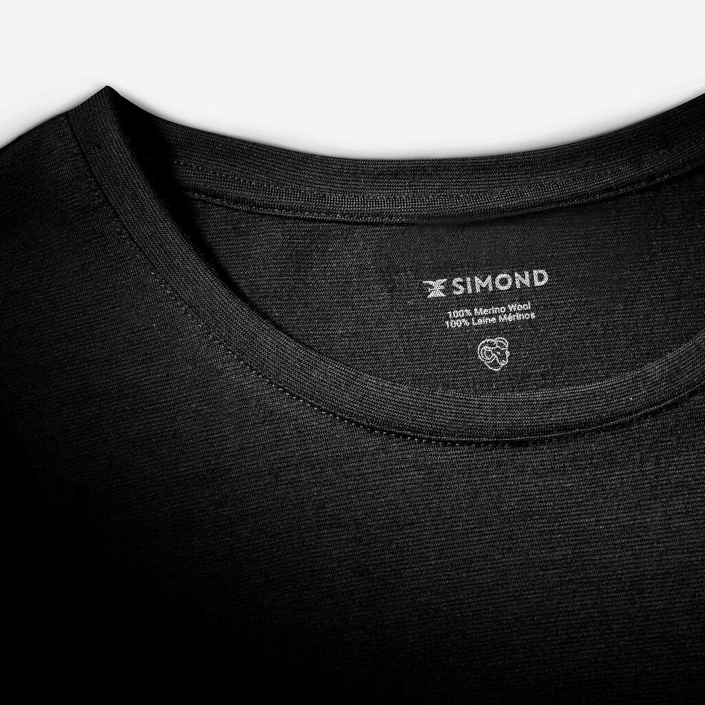 Merinoshirt Herren kurzarm - 100 % Merino schwarz 