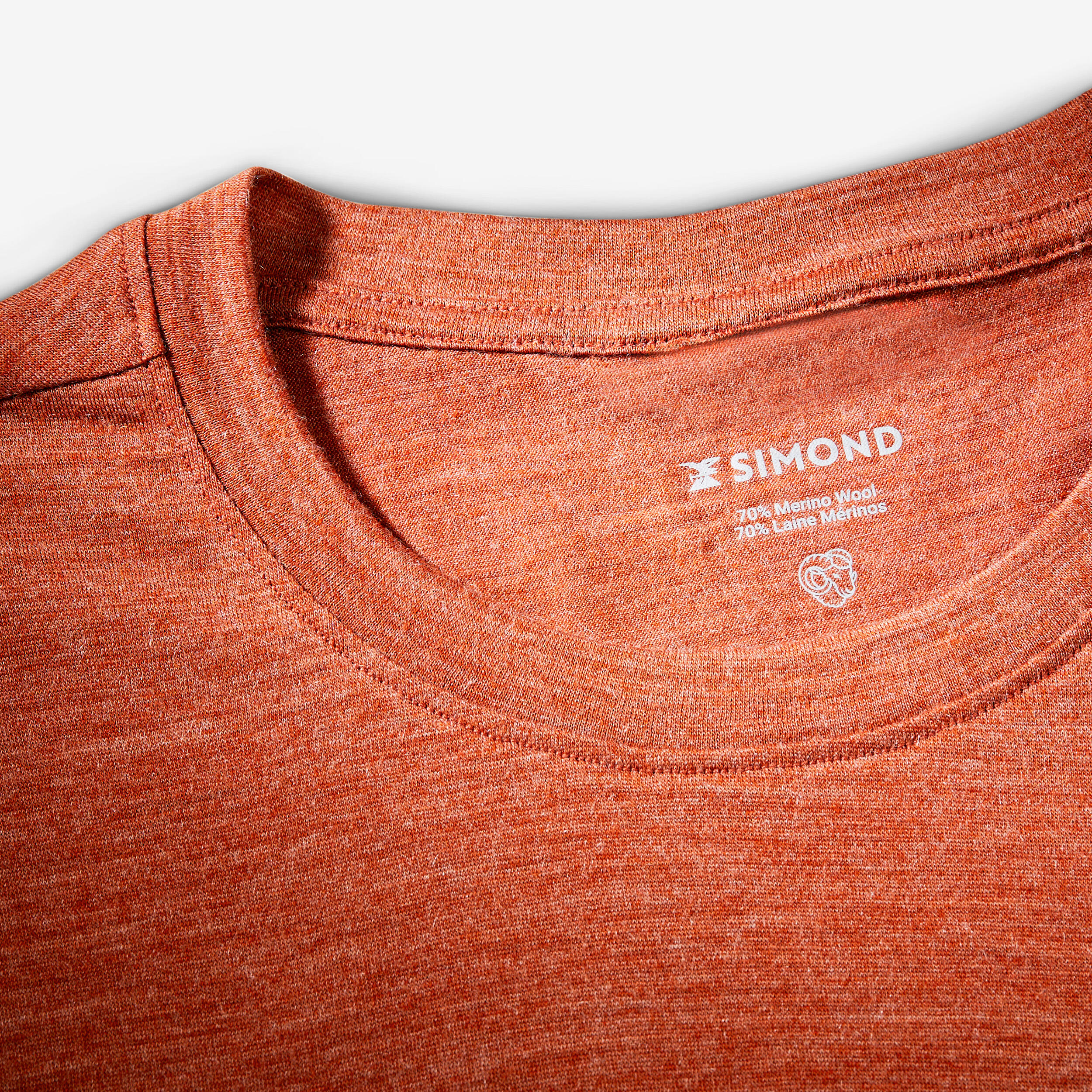 Merino shirt met korte mouwen voor trekking heren Resist 6/7