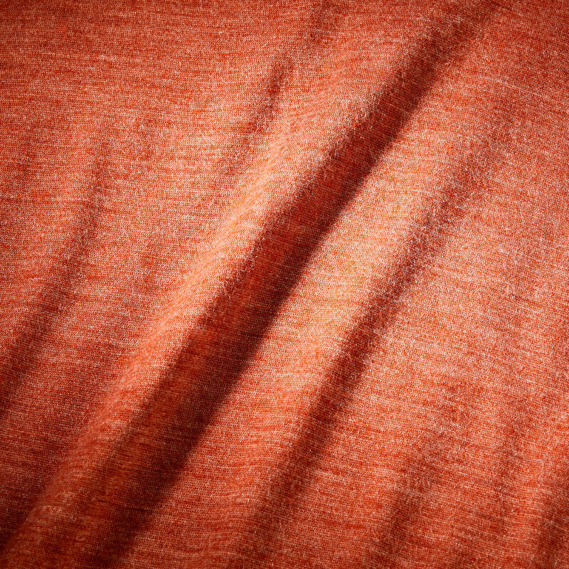 T-shirt manches courtes de trek en laine mérinos homme, Merino Fresh marron