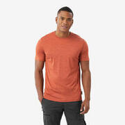 T-shirt de trekking em lã de merino homem, Merino Fresh castanho
