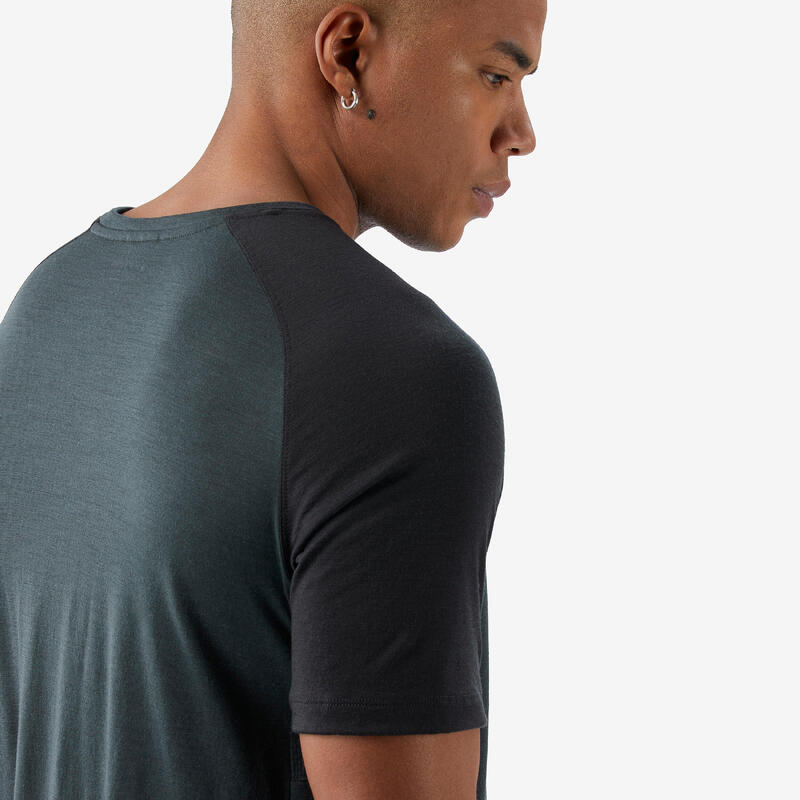Tricou cu lână merinos Merino Resist Gri Bărbați