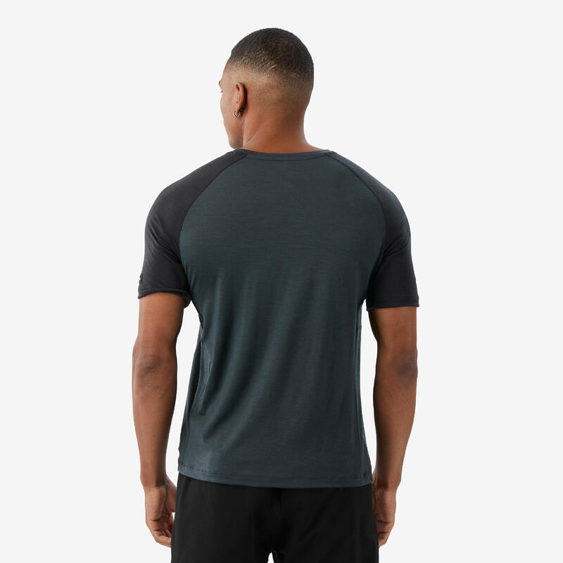 Tricou cu lână merinos Merino Resist Gri Bărbați